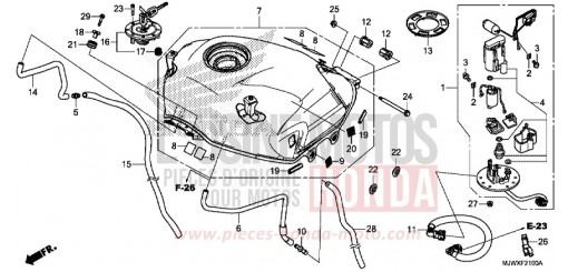 SERBATOIO CARBURANTE/POMPA CARBURANTE CB500XAJ di 2018